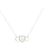 Collier &agrave; pendentif c&oelig;ur symbole de l&rsquo;infini couleur argent&eacute;,