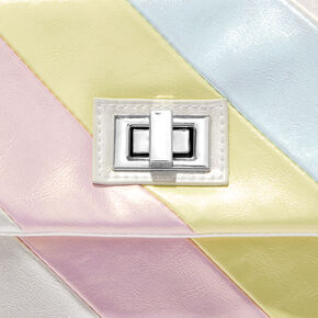 Rainbow Sheen Striped Crossbody Bag,