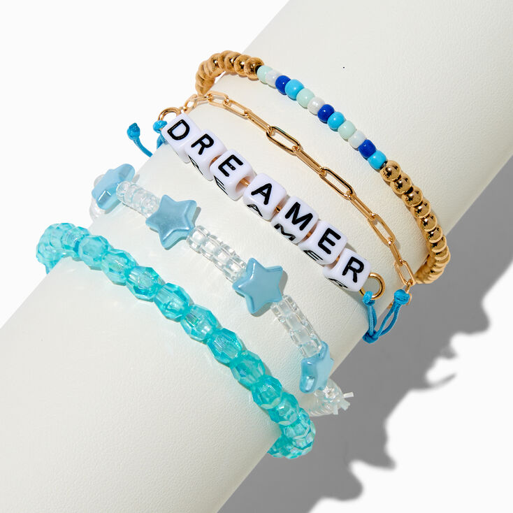 Blue &#39;&#39;Dreamer&#39;&#39; Beaded Bracelet Set - 5 Pack,
