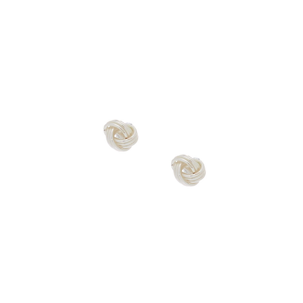 silver knot studs
