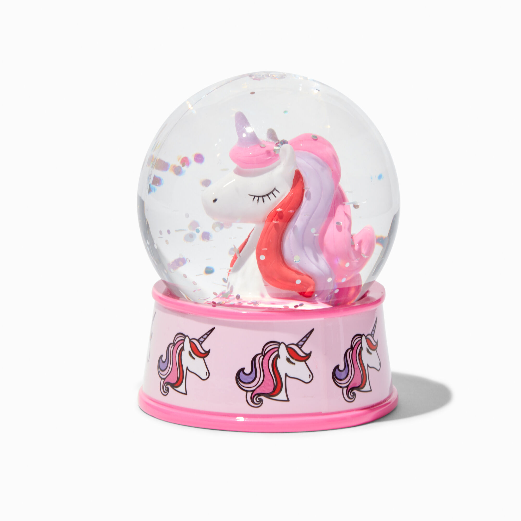 View Claires Unicorn Snow Globe Pink information
