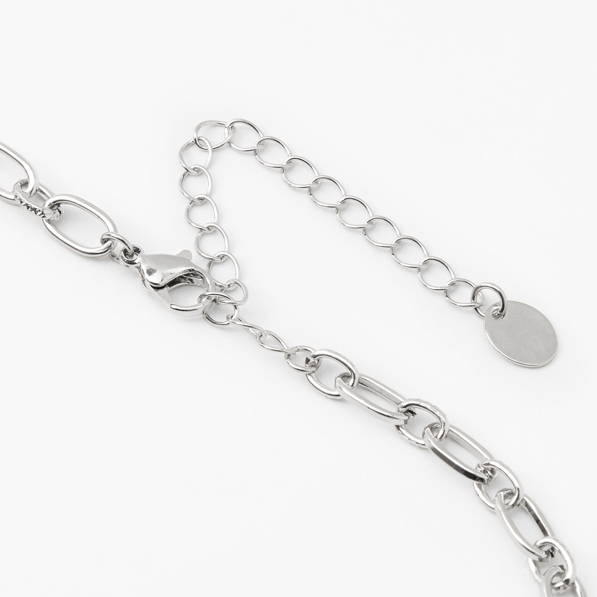 Silver Elegant Evenings Charm Pendant Necklace,