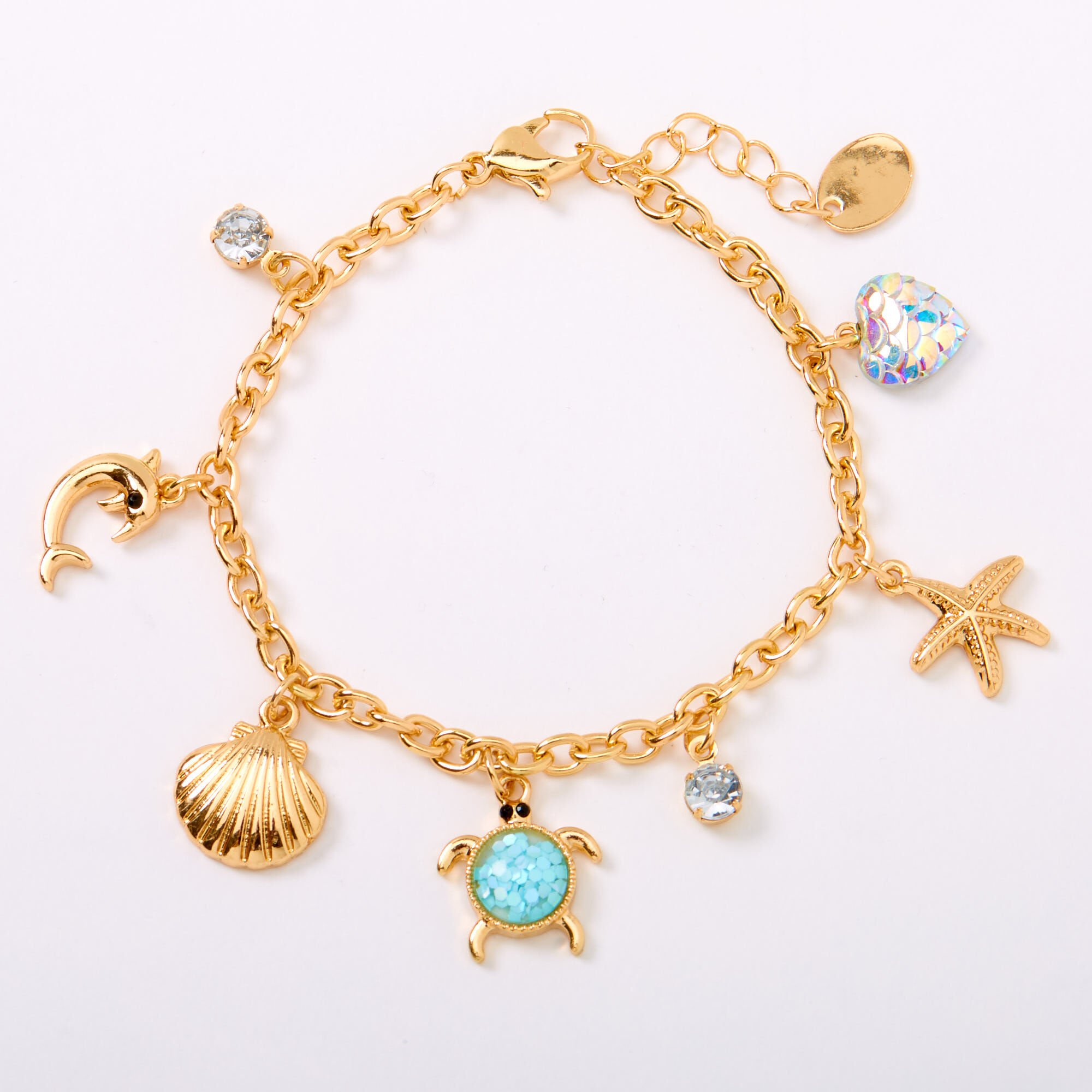 View Claires Under The Sea Charm Bracelet Mint Gold information