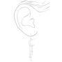 Silver-tone Filigree Moon 2&quot; Drop Earrings,