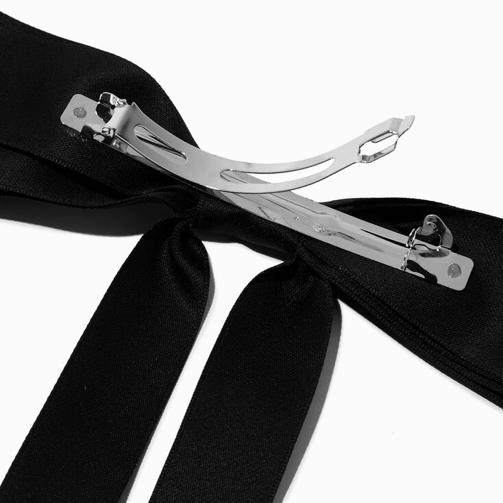 Barrette &agrave; n&oelig;ud noire extra longue,