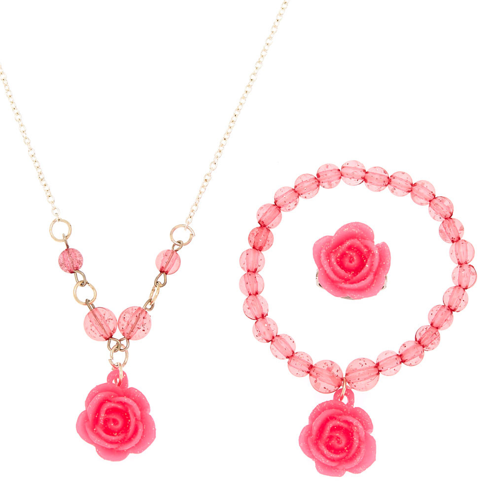 Claire's Club Rose Jewelry Set 3 Pack Claire's US