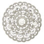 Broche m&eacute;daillon avec strass couleur argent&eacute;,