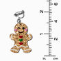 Gingerbread Cookie Glittery Clip-On Drop Earrings,