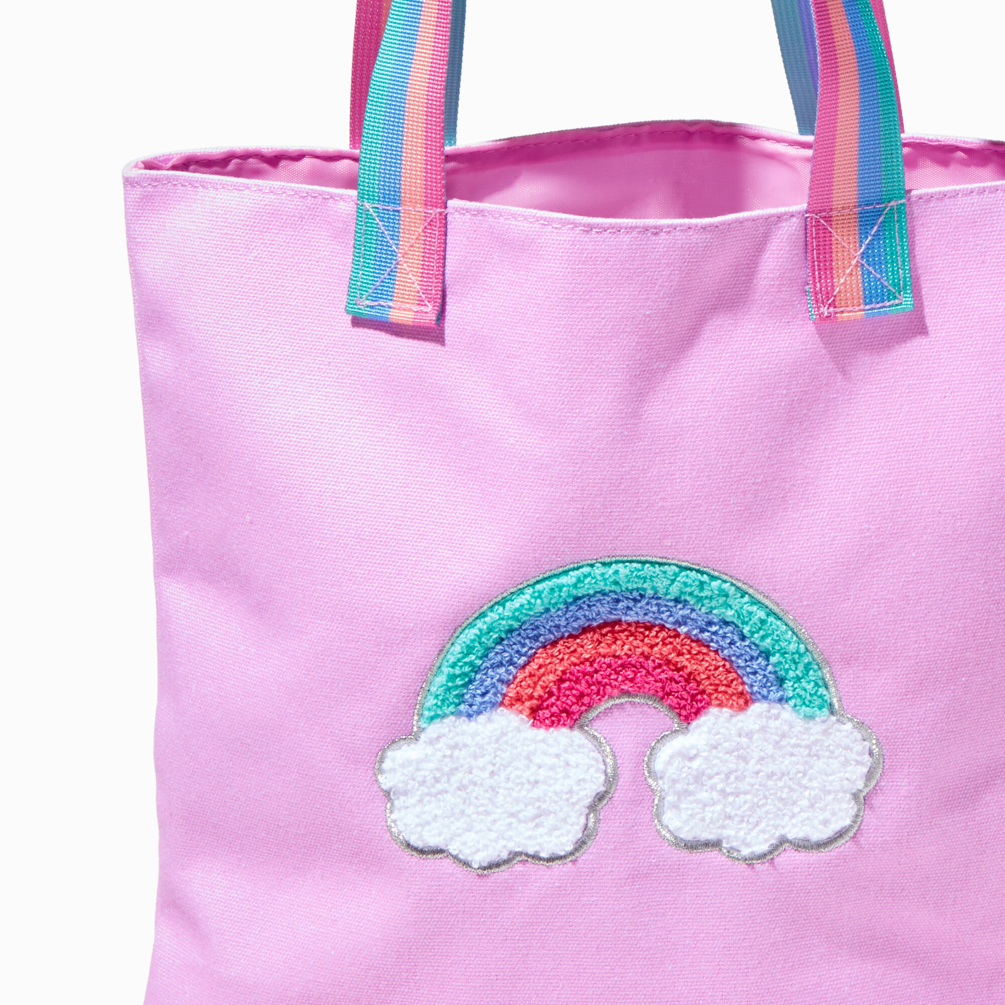 Rainbow tote bag best sale