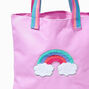 Claire&#39;s Club Pastel Rainbow Tote Bag,