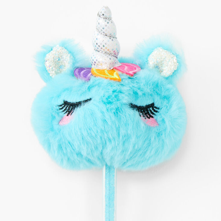 Plush Unicorn Pen - Aqua,