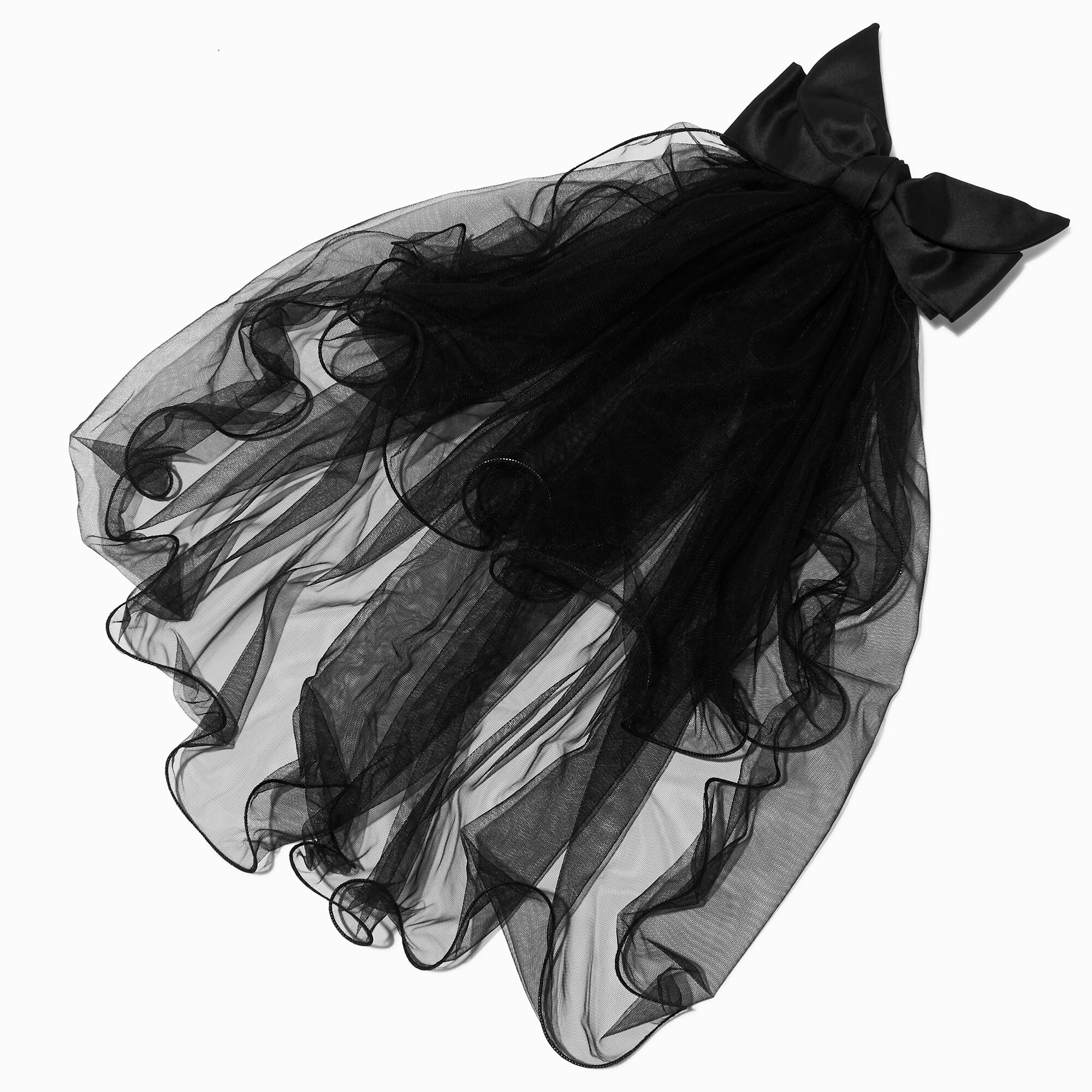 Halloween Black Bow Veil,