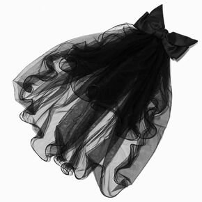 Halloween Black Bow Veil,