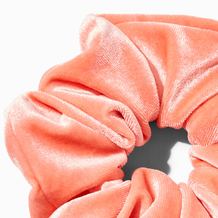 Melon Medium Velvet Hair Scrunchie,