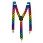 Rainbow Checkered Suspenders,