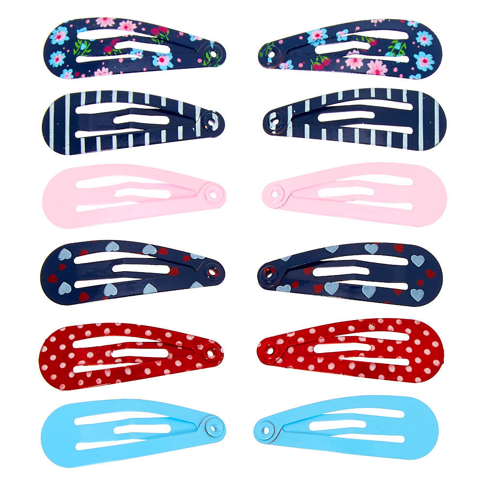 Claire's Club Mini Snap Hair Clips - 12 Pack,