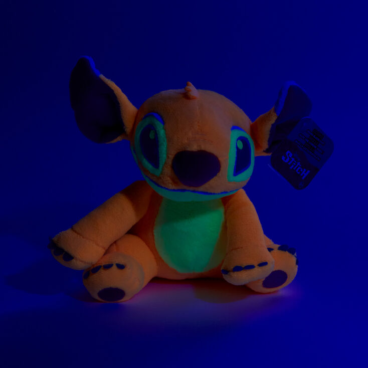 Disney Stitch 6&#39;&#39; Orange Blacklight Plush Toy,
