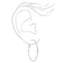 Silver Graduated Textured Hoop Earrings - 3 Pack,