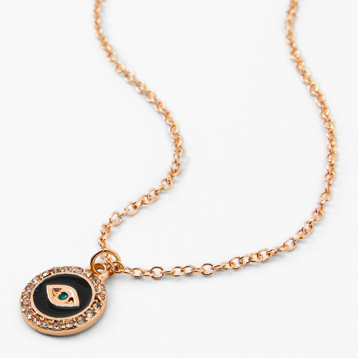 Gold Evil Eye Pendant Necklace