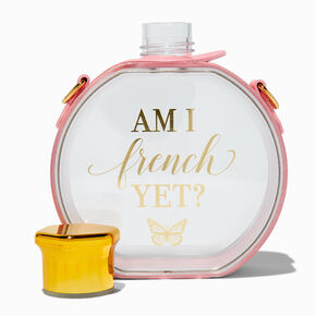 Gourde ronde &agrave; bandouli&egrave;re &laquo;&nbsp;Am I French Yet?&nbsp;&raquo;,