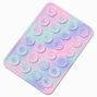 Support adh&eacute;sif pour coque de portable &agrave; ventouse en silicone rectangulaire en d&eacute;grad&eacute;,