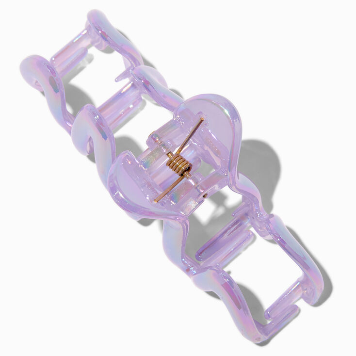 Purple Iridescent Zig Zag Hair Claw,