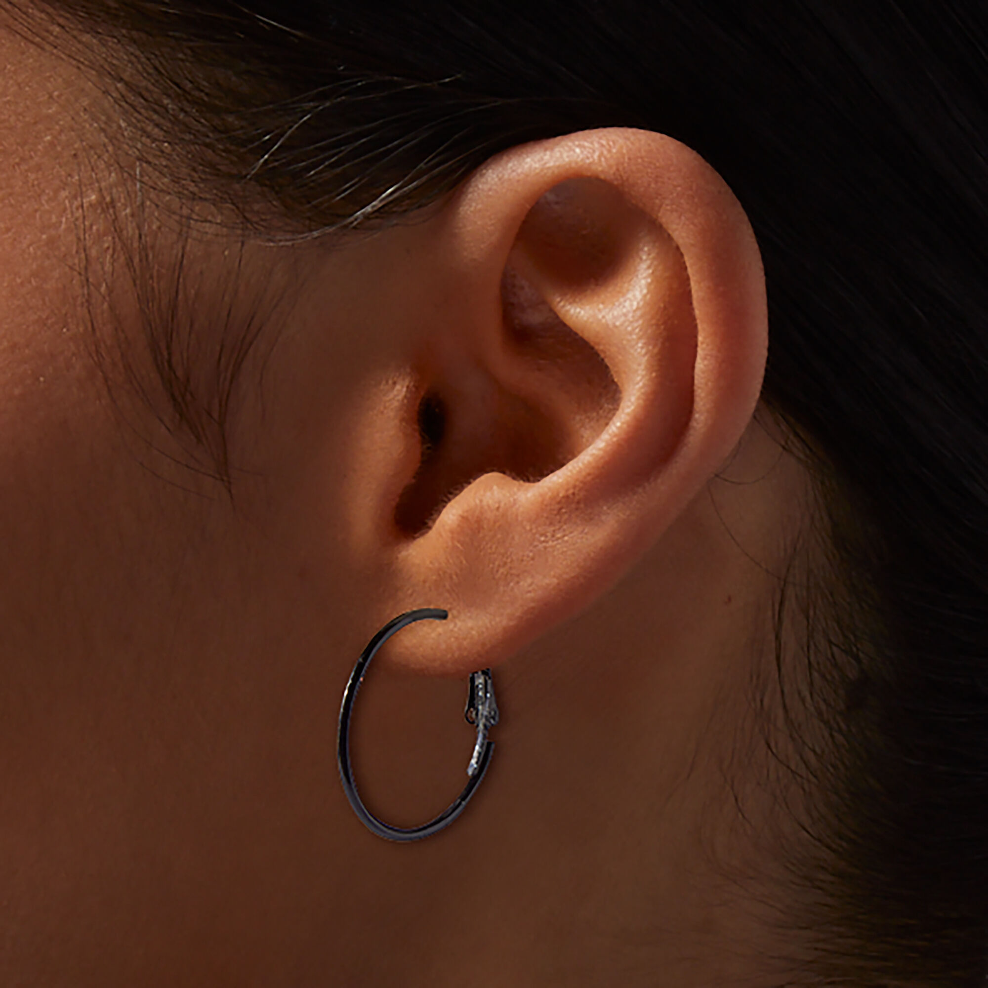 Mixed Metal Graduated Hoop Earrings - 6 Pack,