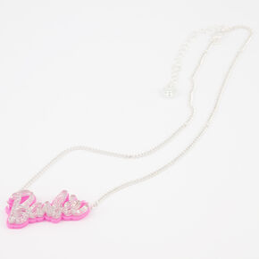 Barbie&trade; Logo Pendant Necklace &ndash; Pink,