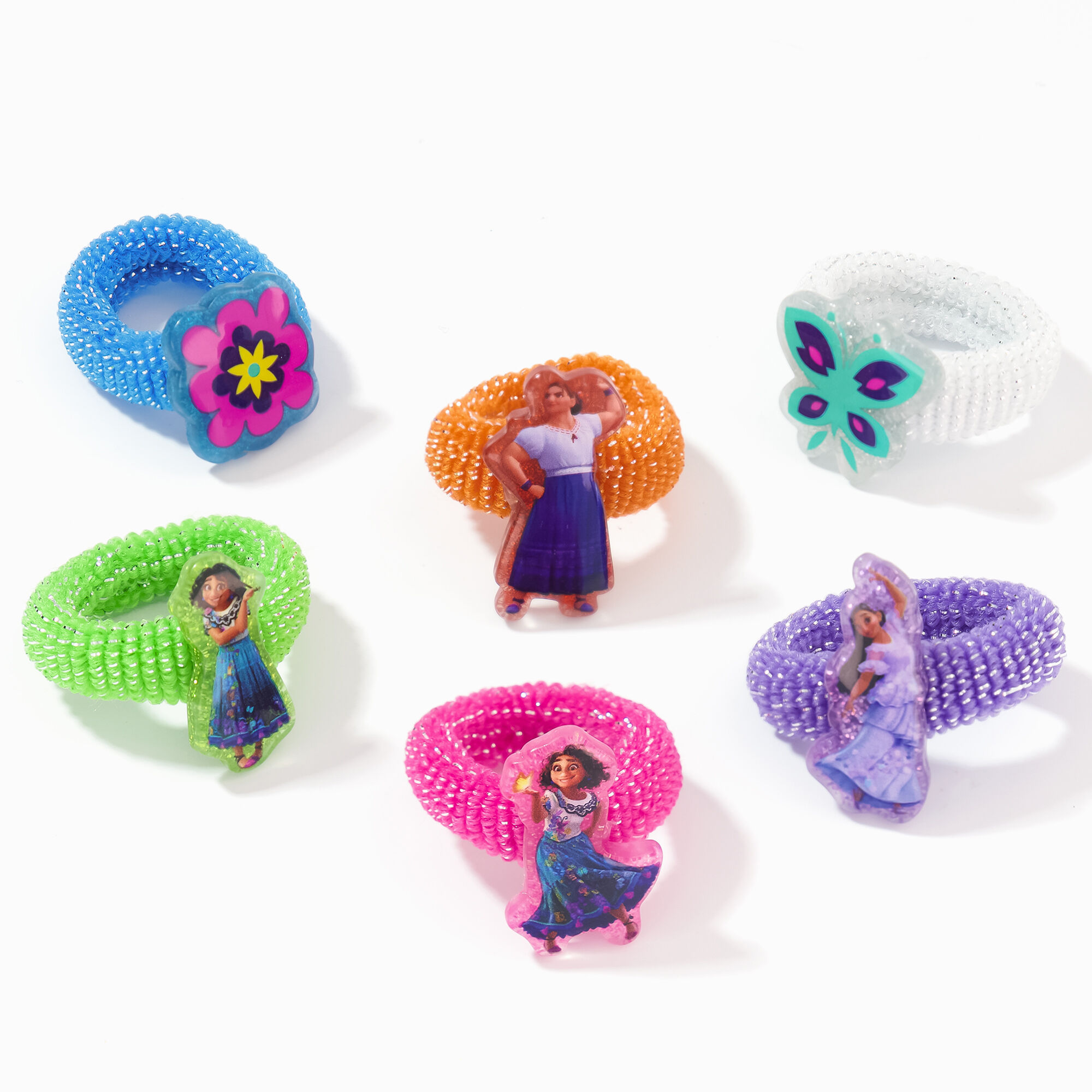 Élastiques à breloque Encanto Disney - Lot de 6,