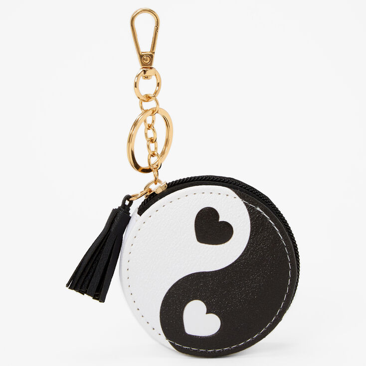 Yin Yang Round Coin Purse Keychain,