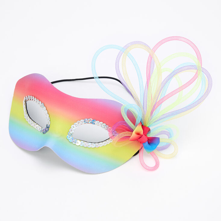 Rainbow Ombre Masquerade Mask,