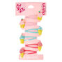 Claire&#39;s Club 6 Pack Glitter SuMMer Treats Snap Hair Clips,
