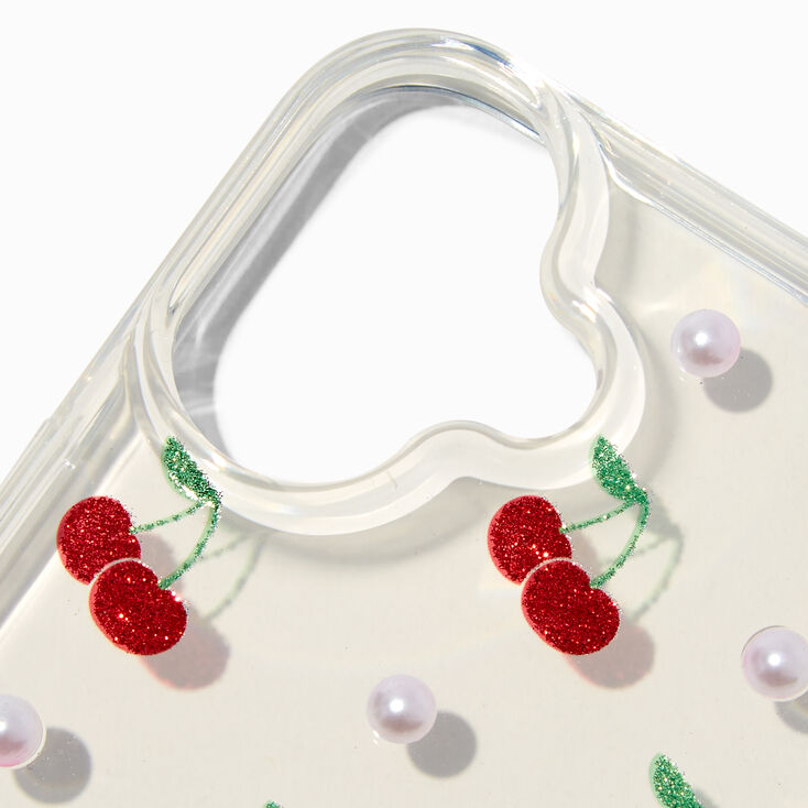 Glitter Cherries &amp; Pearls Phone Case - Fits iPhone&reg; 16,