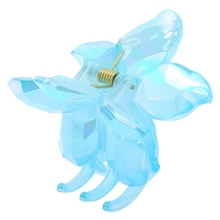 Icy Flower Hair Claw - Blue,