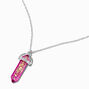 UV Color-Changing Glitter Clear Mystical Pendant Necklace,