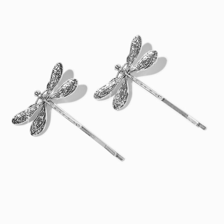 Silver-tone Dragonfly Hair Pins - 2 Pack ,
