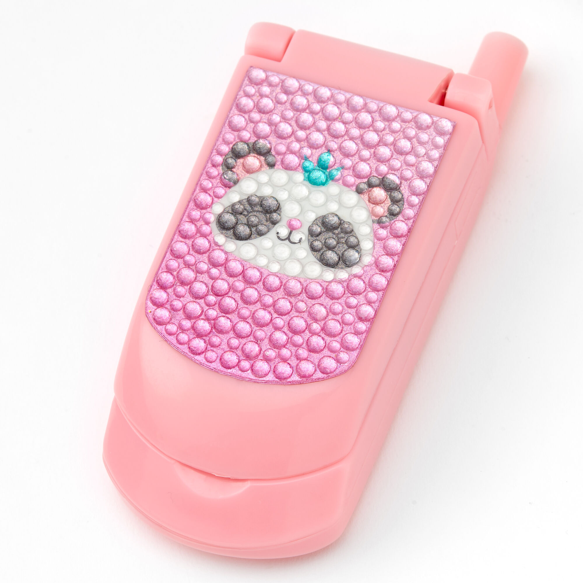 Lot de gloss portable à clapet bling bling panda et fleur Claire's Club - Rose,