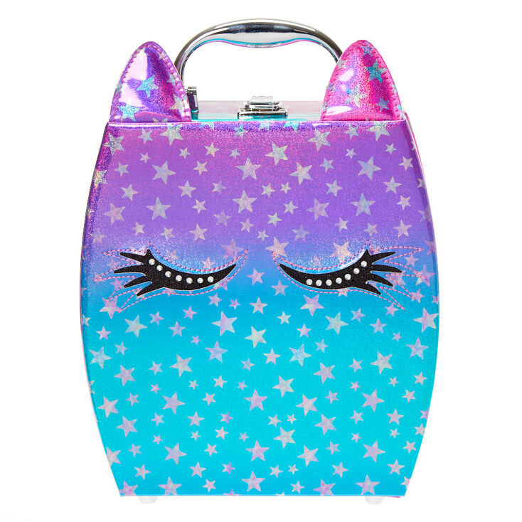 M&eacute;ga coffret de maquillage id&eacute;e cadeau motifs &eacute;toiles et chat,