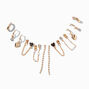 Black Heart Earring Stackables Set - 6 Pack,
