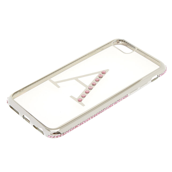 Pink Stone A Initial Phone Case,