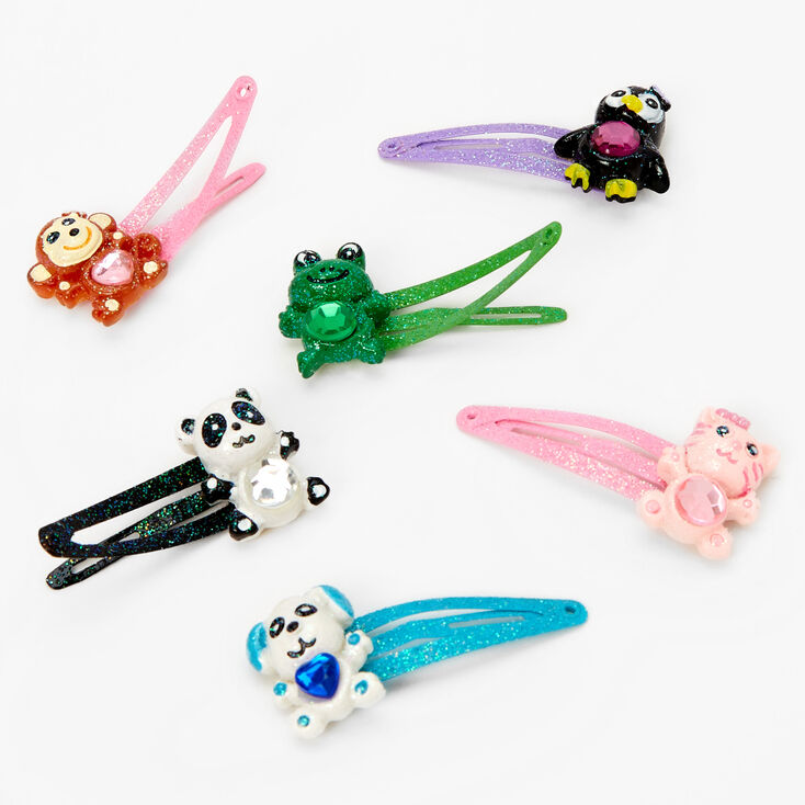 Claire's Lot de 6 barrettes clic clac animaux du Club Claire's