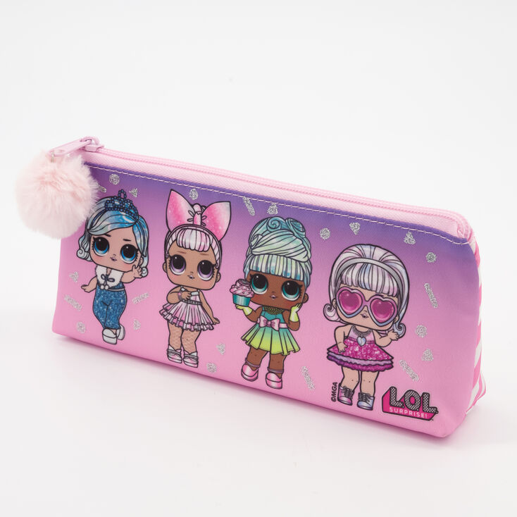 Trousse &agrave; crayons &agrave; rayures confiserie L.O.L Surprise!&trade; - Rose,