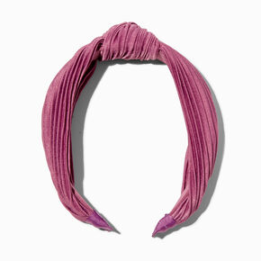 Lavender Pleated Knotted Headband,