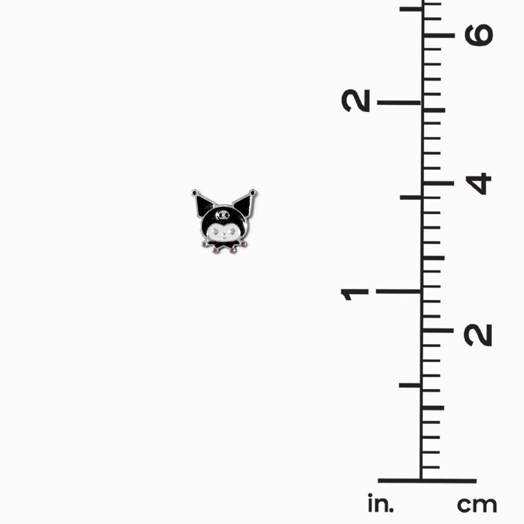 Boucle d&#39;oreille de cartilage 1,2&nbsp;mm en acier inoxydable visage de Kuromi&trade;,