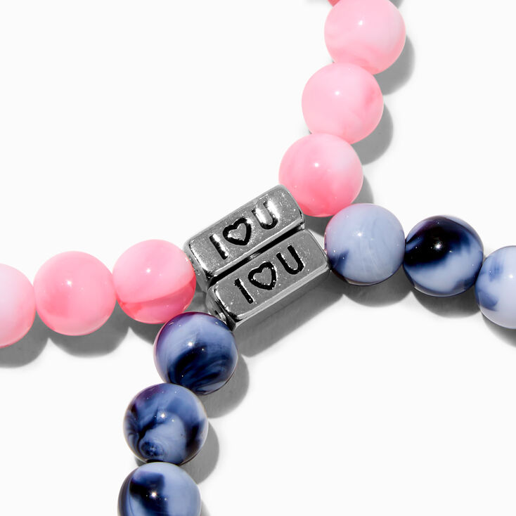 Best Friends Marbleized Beaded Bracelets - 2 Pack,