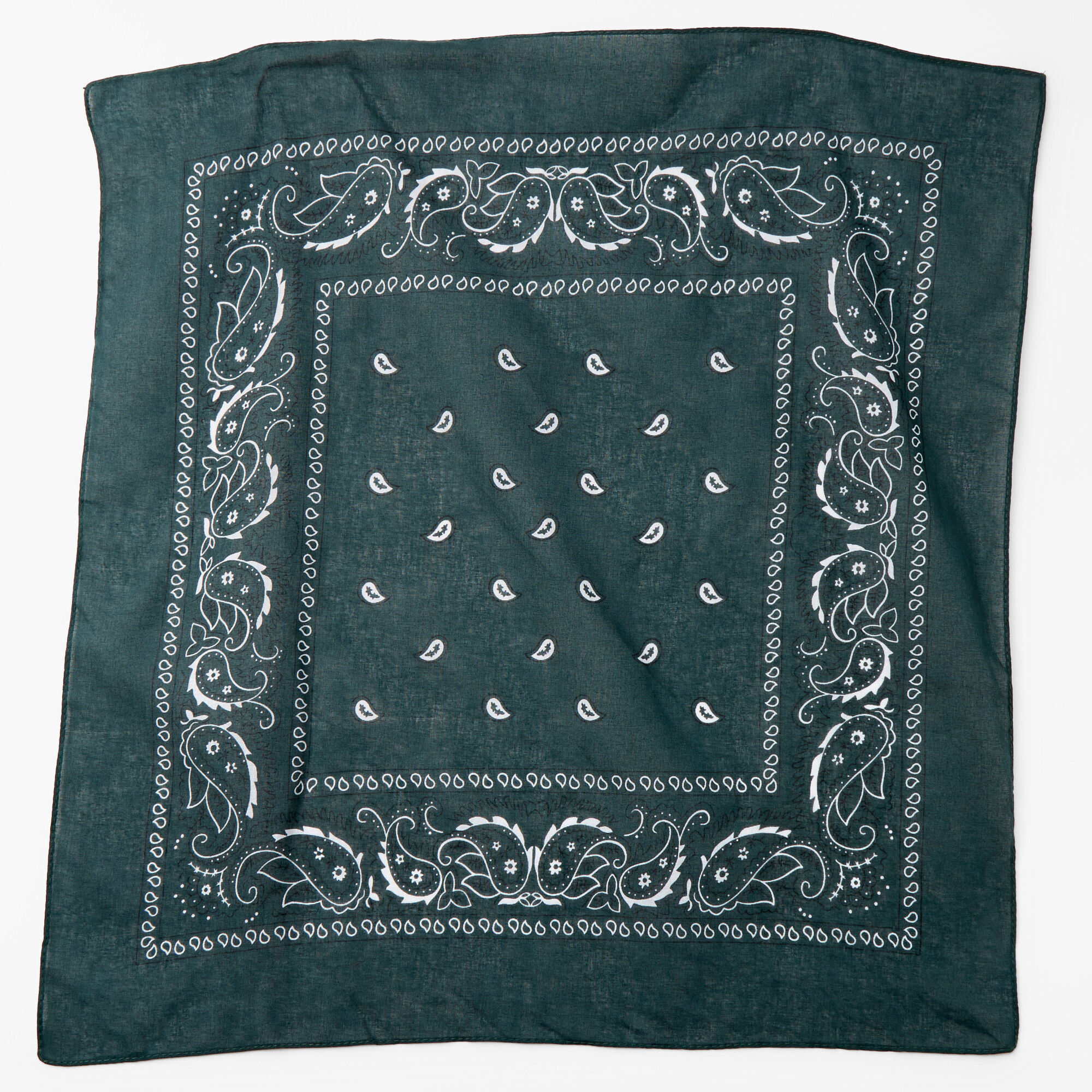 Paisley Bandana Headwrap - Hunter Green,