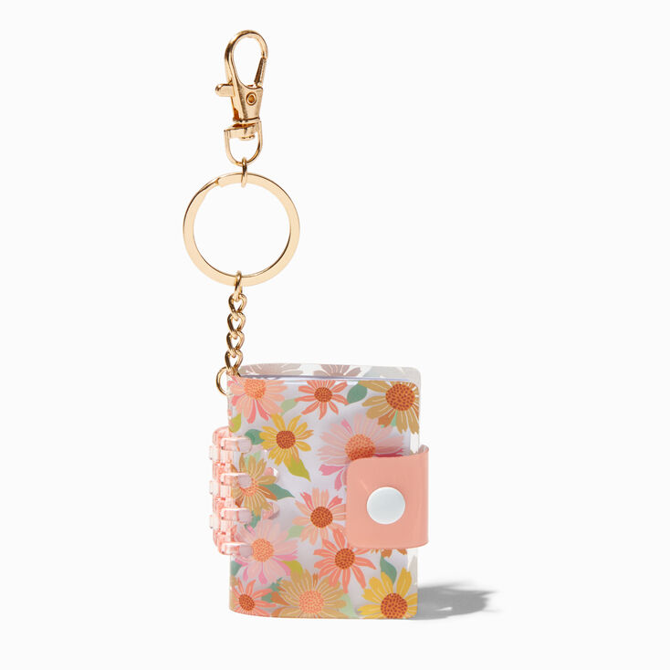 Daisy Print Mini Notebook Keychain,