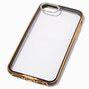 Coque de portable transparente/noire d&eacute;cor&eacute;e - Compatible avec iPhone&reg;&nbsp;6/7/8/SE,