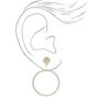 1.5&quot; Circle Clip On Drop Earrings,