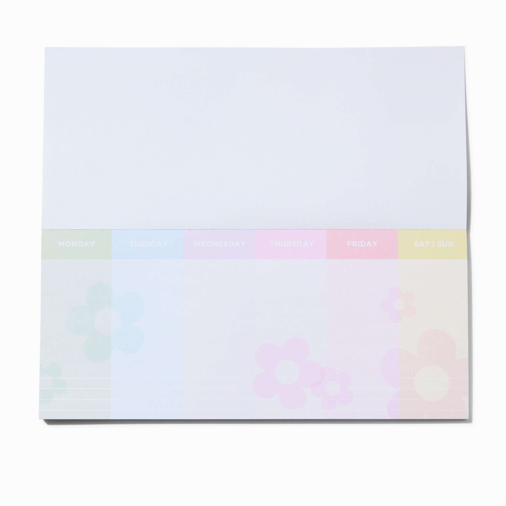 Agenda hebdomadaire avec feuillets détachables autocollants marguerite pastel,